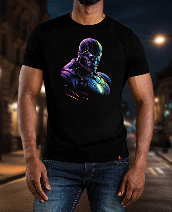 mannequin tee shirt neon hero titan fou