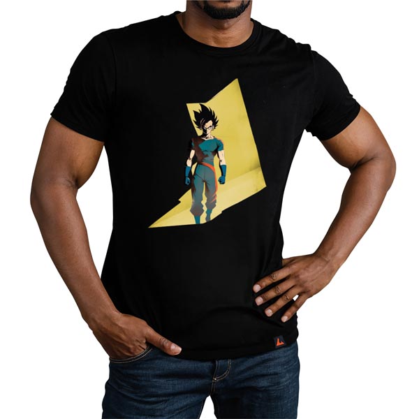 mannequin tee shirt colored thunder prince des saiyans