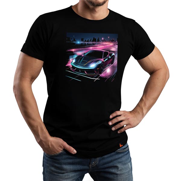 mannequin tee shirt cyber voiture 488 pista