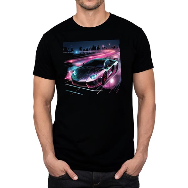 mannequin tee shirt cyber voiture aventador