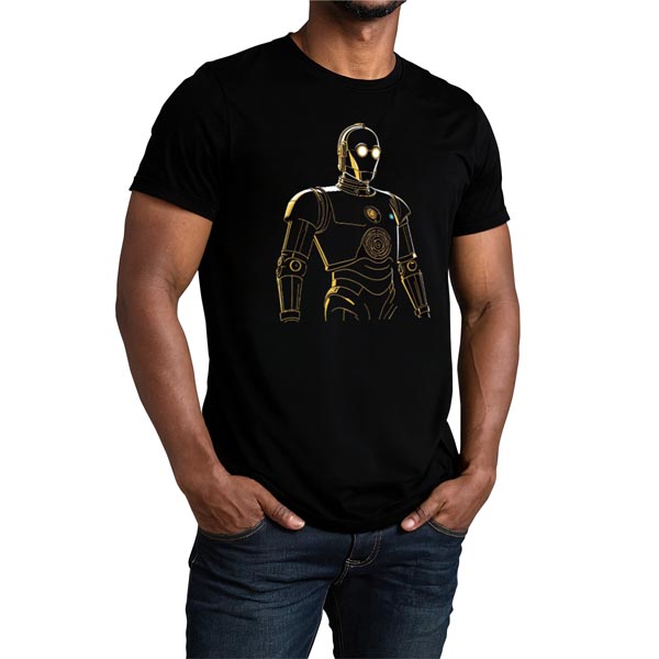 mannequin tee shirt reflet droide de protocole