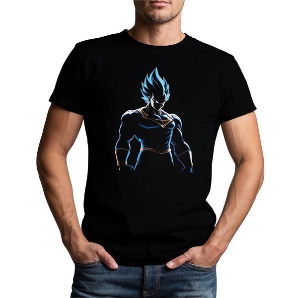 mannequin tee shirt reflet prince des saiyans