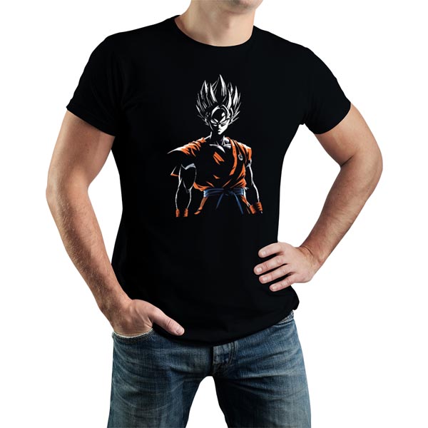 mannequin tee shirt reflet saiyan