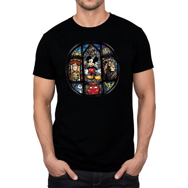 mannequin tee shirt vitrail dessins animés