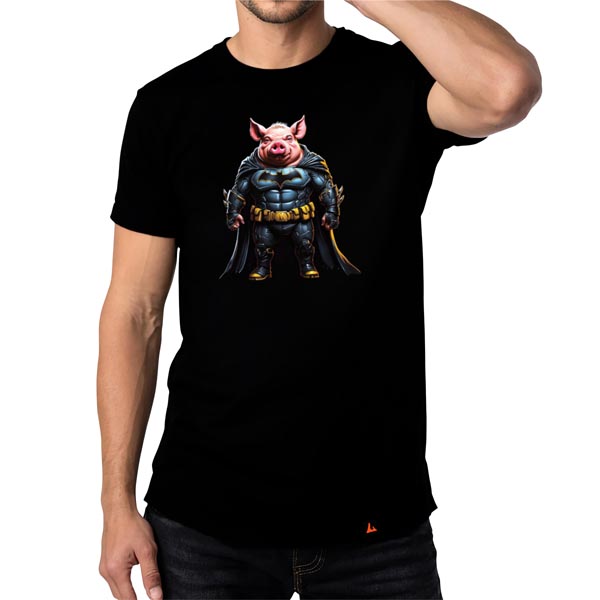 mannequin tee shirt super beast cochon chevalier noir