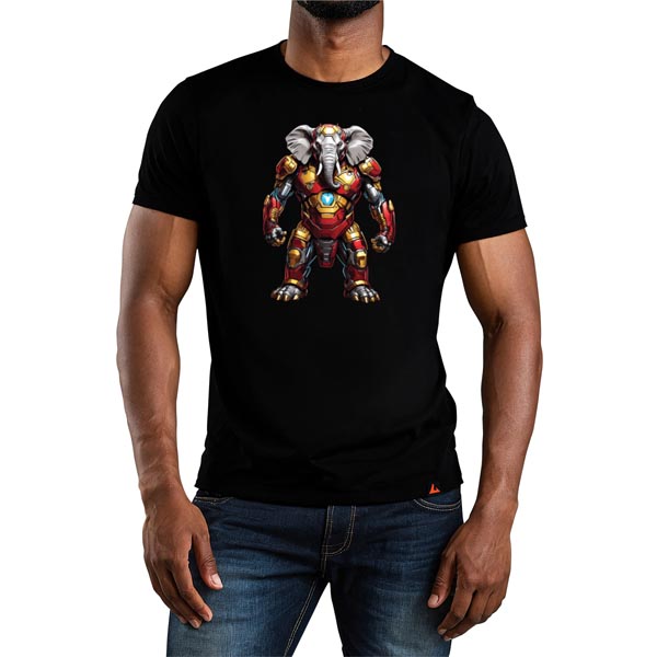 mannequin tee shirt super beast éléphant iron