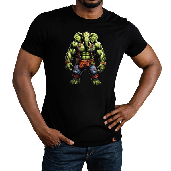 mannequin tee shirt super beast éléphant titan vert