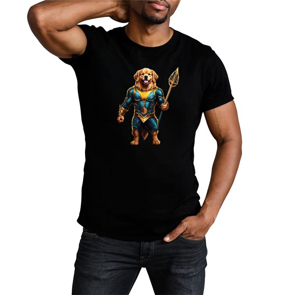 mannequin tee shirt super beast golden retriever roi des océans