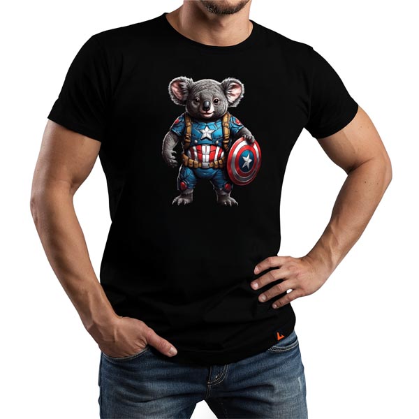 mannequin tee shirt super beast koala captain