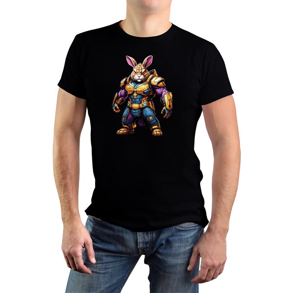 mannequin tee shirt super beast lapin titan fou