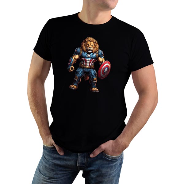 mannequin tee shirt super beast lion captain