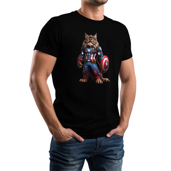 mannequin tee shirt super beast maine coon captain