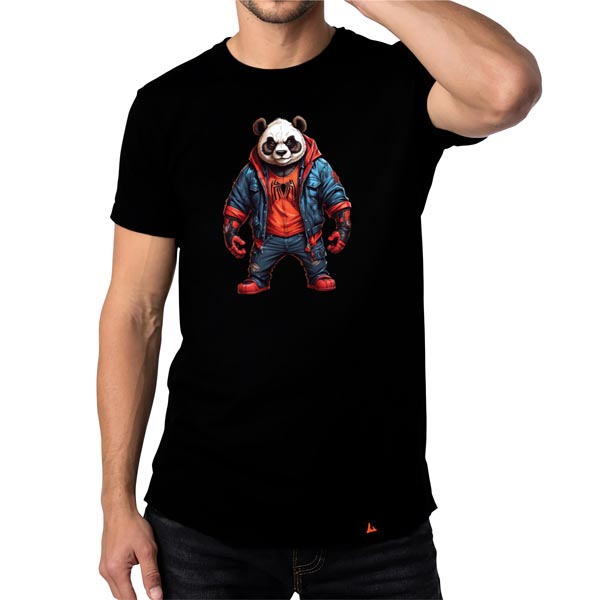 mannequin tee shirt super beast panda homme araignée