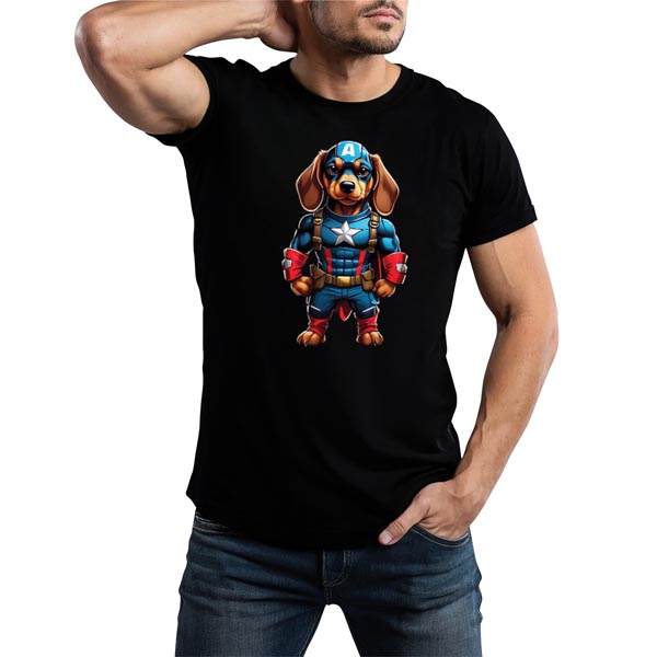 mannequin tee shirt super beast teckel captain