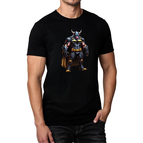 mannequin tee shirt super beast vache chevalier noir