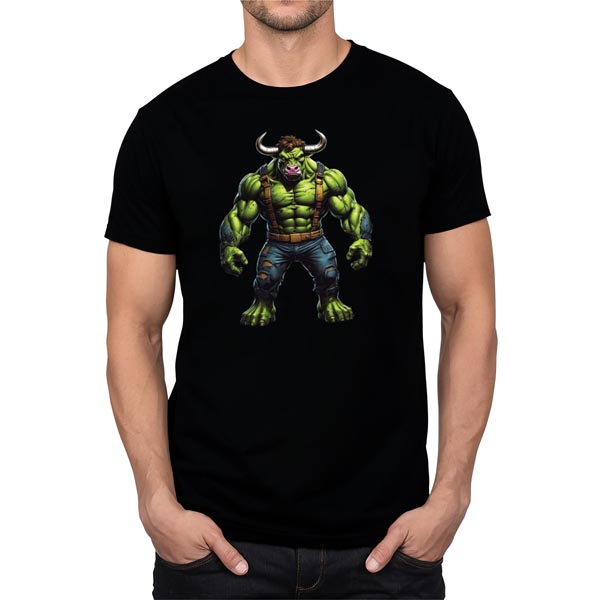 mannequin tee shirt super beast vache titan vert