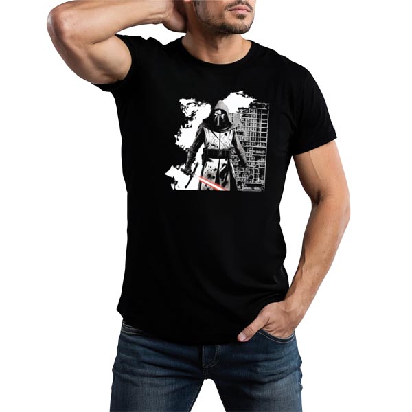 mannequin tee shirt zombie guerrier noir