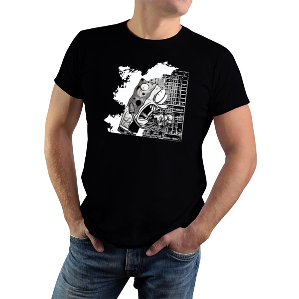 mannequin tee shirt zombie éponge