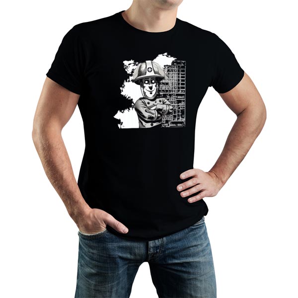 mannequin tee shirt zombie pompier