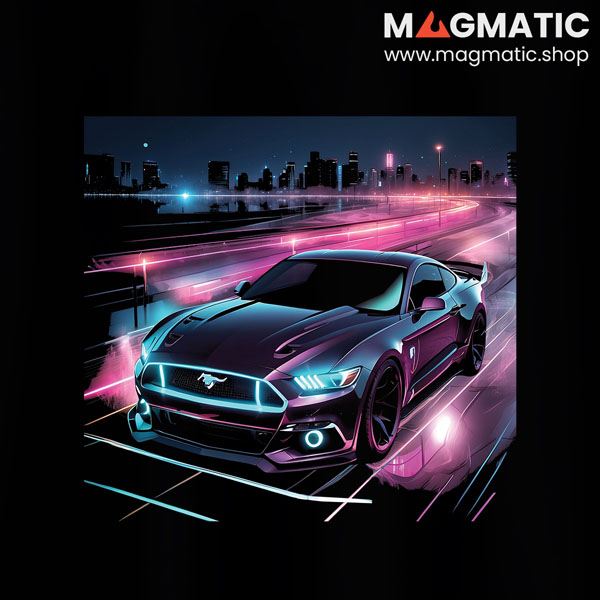 visuel cyber voiture mustang