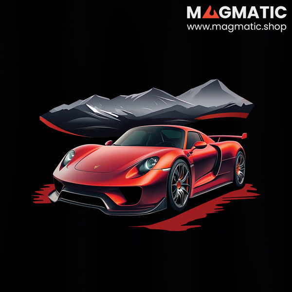 visuel tee shirt magmatic car 918 spyder