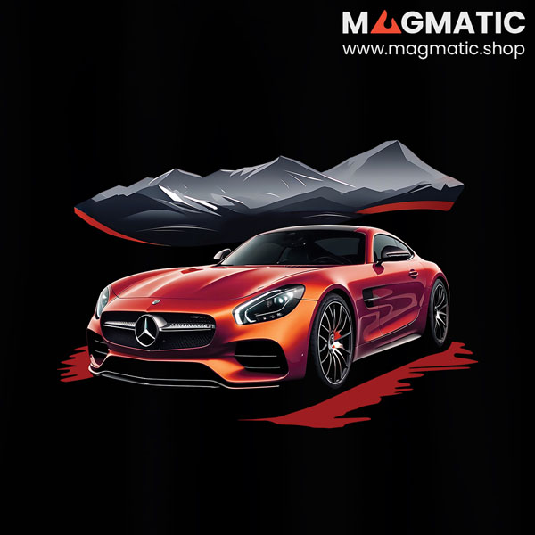 visuel tee shirt magmatic car amg gt