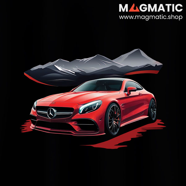 visuel tee shirt magmatic car c63 amg