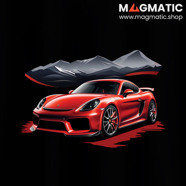 visuel tee shirt magmatic car cayman gt4