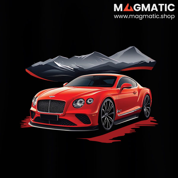 visuel tee shirt magmatic car continental gt