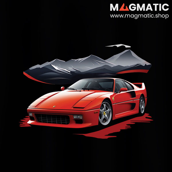 visuel tee shirt magmatic car f40