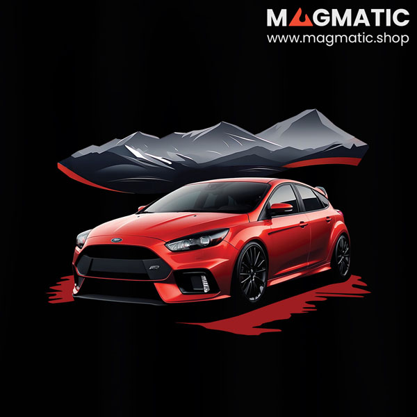 visuel tee shirt magmatic car focus rs