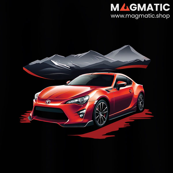 visuel tee shirt magmatic car gt86