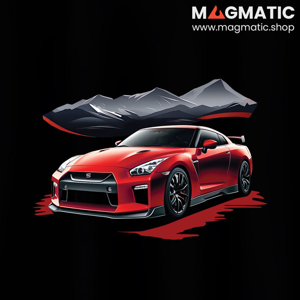 visuel tee shirt magmatic car gtr