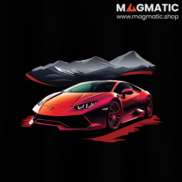 visuel tee shirt magmatic car huracan