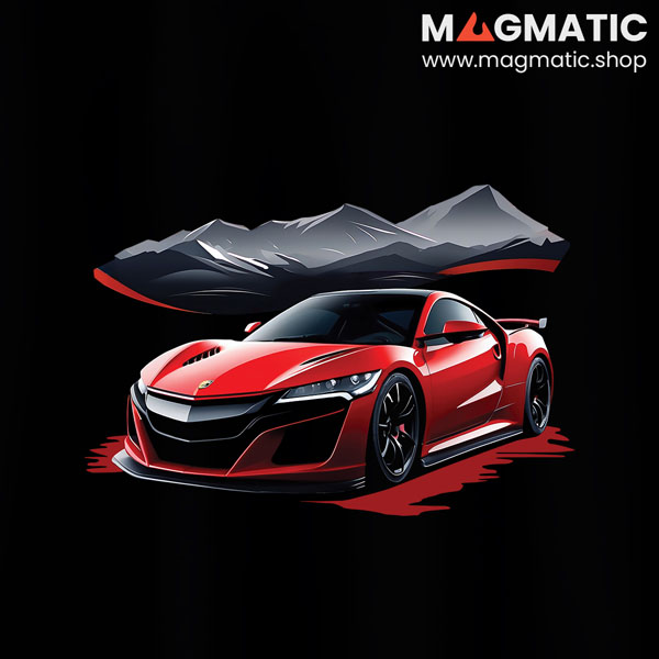 visuel tee shirt magmatic car nsx