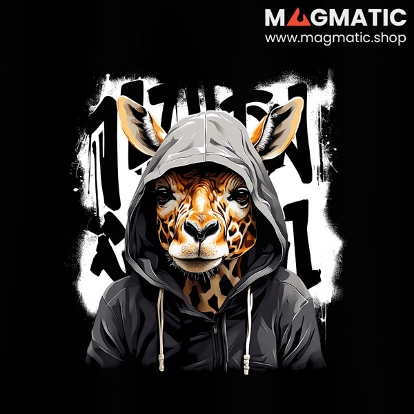 visuel street hoodie girafe