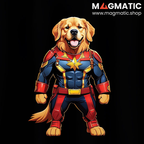 visuel super beast golden retriever captain m