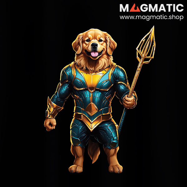 visuel super beast golden retriever roi des océans