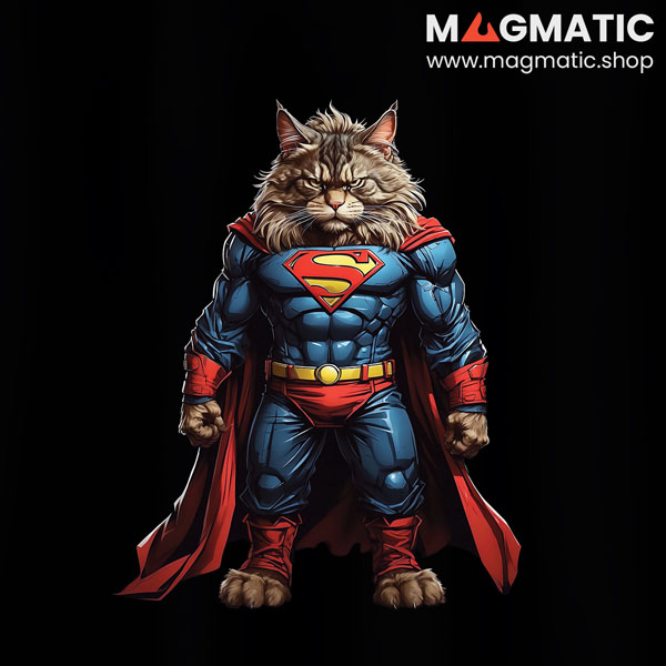 visuel super beast maine coon super héros