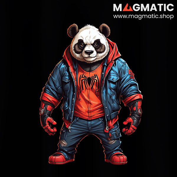 visuel super beast panda homme araignée