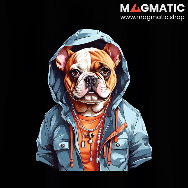 visuel tee shirt magmatic urban vibes bulldog français