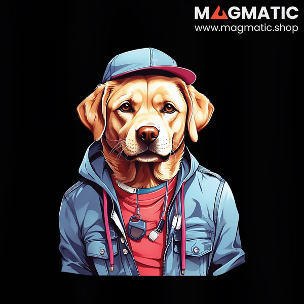 visuel tee shirt magmatic labrador